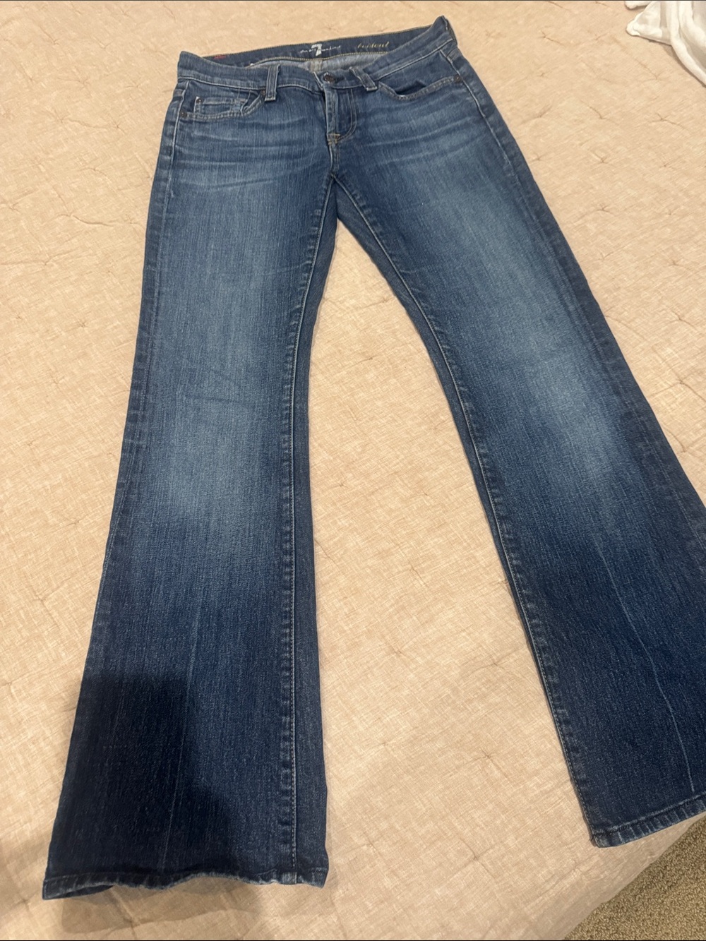 7 For All Mankind Women's Dark Blue Flared Jeans